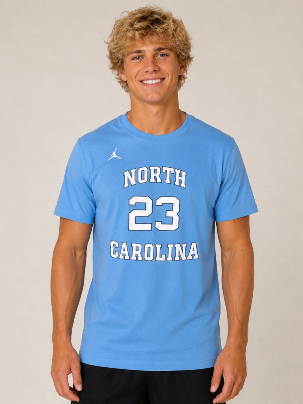 Nike Jordan North Carolina #23 T-Shirt Men's Large UNC Tar Heels Blue Cotton NWT